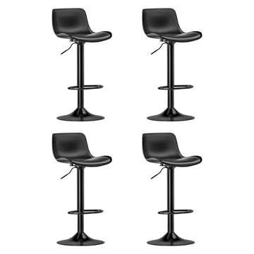 Artiss Gas Lift Bar Stool Padded PU Leather Black