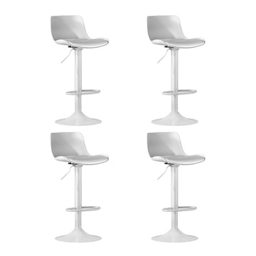 Artiss Swivel Gas Lift Bar Stool Height Adjustable PU Leather White
