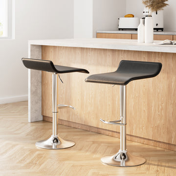 Artiss Backless Bar Stools Set of 2 Gas Lift Height Adjustable Black