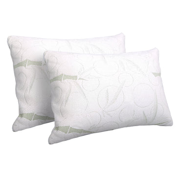Giselle Bedding Bamboo Memory Foam Pillow 19cm Twin Pack