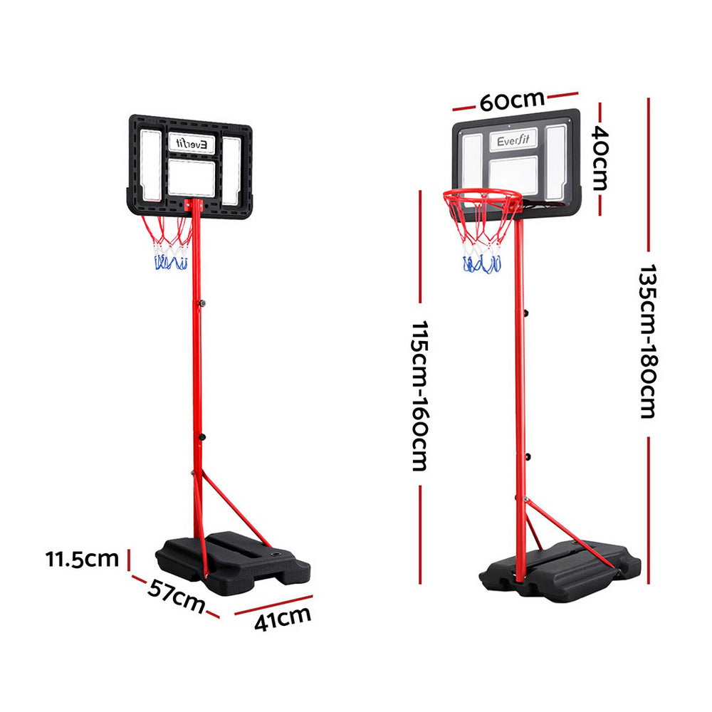 Everfit Kids Basketball Hoop Stand Height Adjustable 1.6m