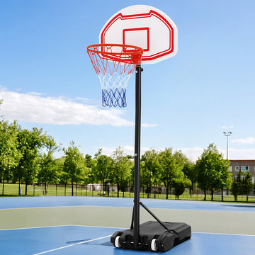 Everfit Basketball Hoop System Height Adjustable 2.1M White