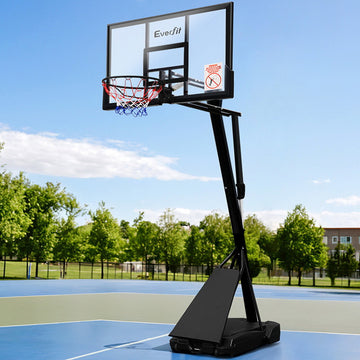 Everfit Portable Basketball Hoop System Height Adjustable 3.05m Black