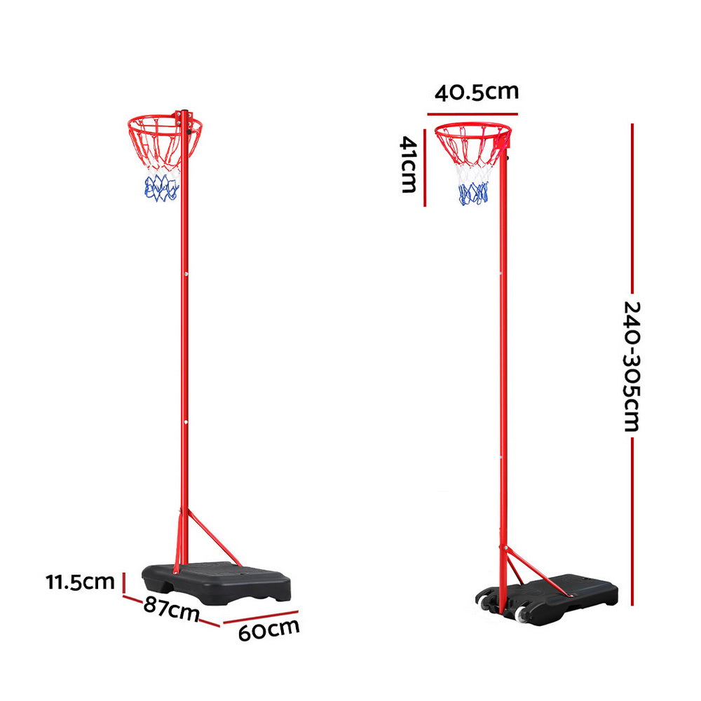 Everfit Portable Basketball Hoop System Height Adjustable 3.05m Steel
