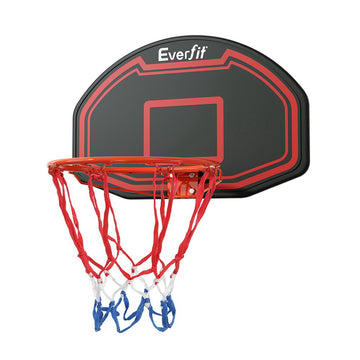Everfit Door Mounted Basketball Hoop 38 inch Shatterproof HDPE Backboard Black