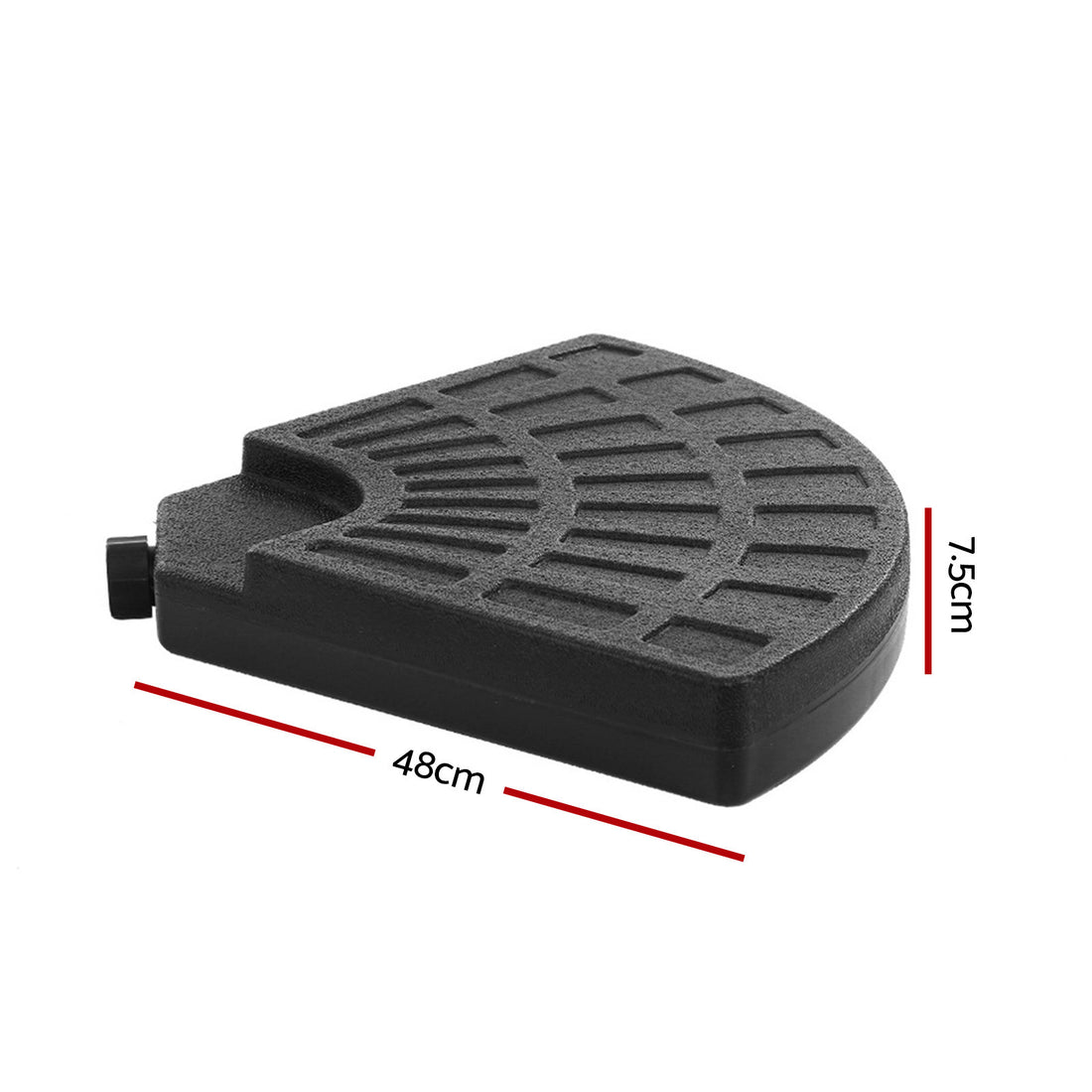 Instahut Outdoor Umbrella Base 4-Plate Fillable 48cm Black