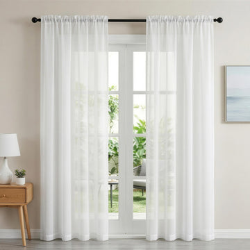 Artiss Blockout Curtains Pair Light Filtering White 132x213cm