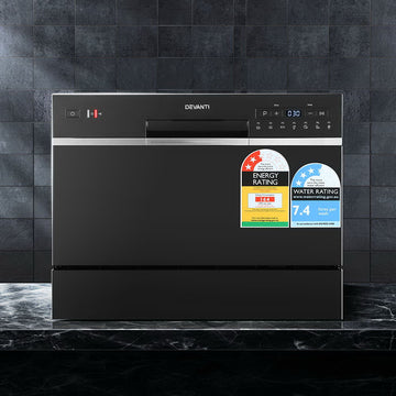 Devanti Benchtop Dishwasher 6 Place Settings Black