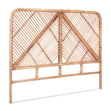 Artiss Bed Headboard Rattan Boho Style Queen Pine