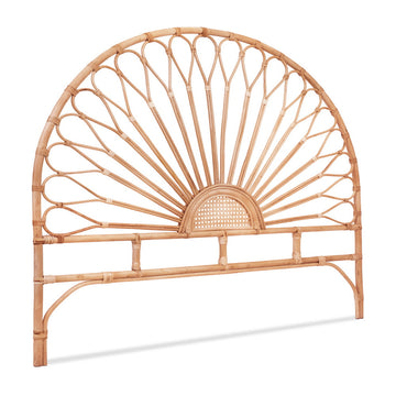 Artiss Bed Headboard Rattan Boho Style Queen Pine