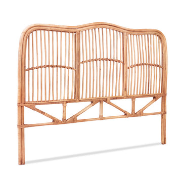 Artiss Bed Headboard Rattan Boho Style Double Pine
