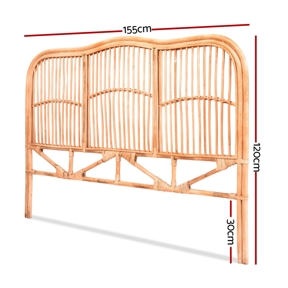 Artiss Rattan Bedhead Queen Size
