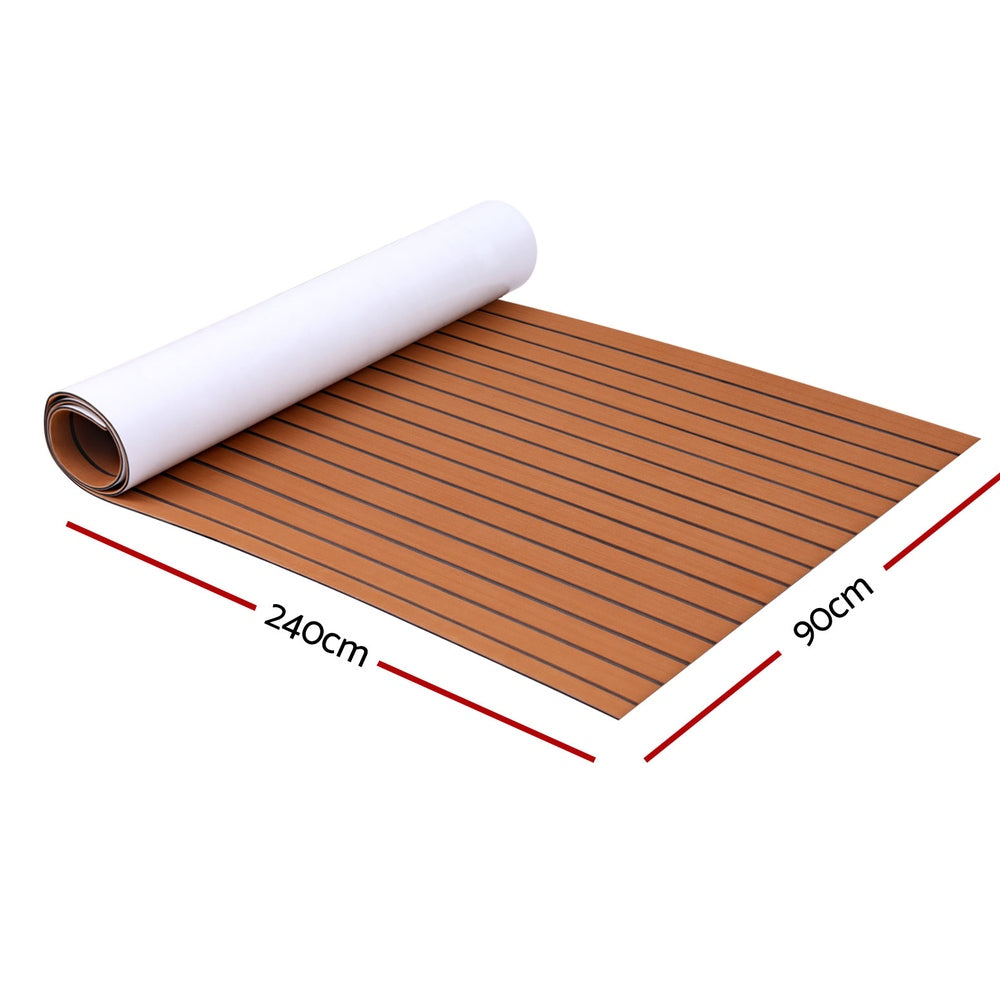 Seamanship EVA Foam Boat Flooring Mat Anti-Slip 240x90cm Dark Brown