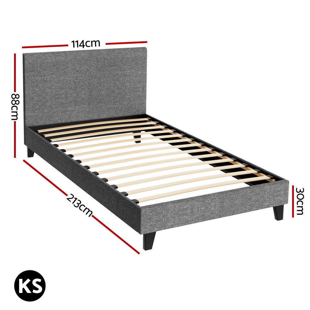 Artiss Neo Bed Frame King Single Grey