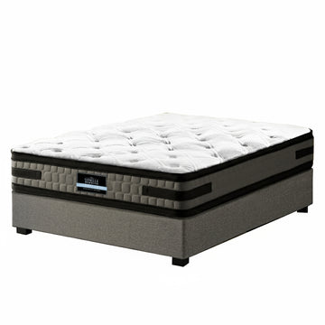 Artiss King Single Gas Lift Bed Frame with 36cm Mattress Grey