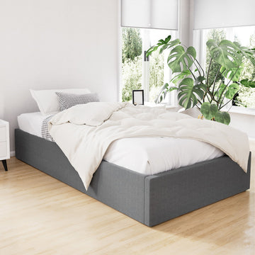 Artiss Toki Gas Lift Bed Frame King Single Grey