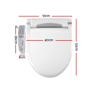 Cefito Electric Bidet Toilet Seat Panel Control Air Dryer Heated Seat White