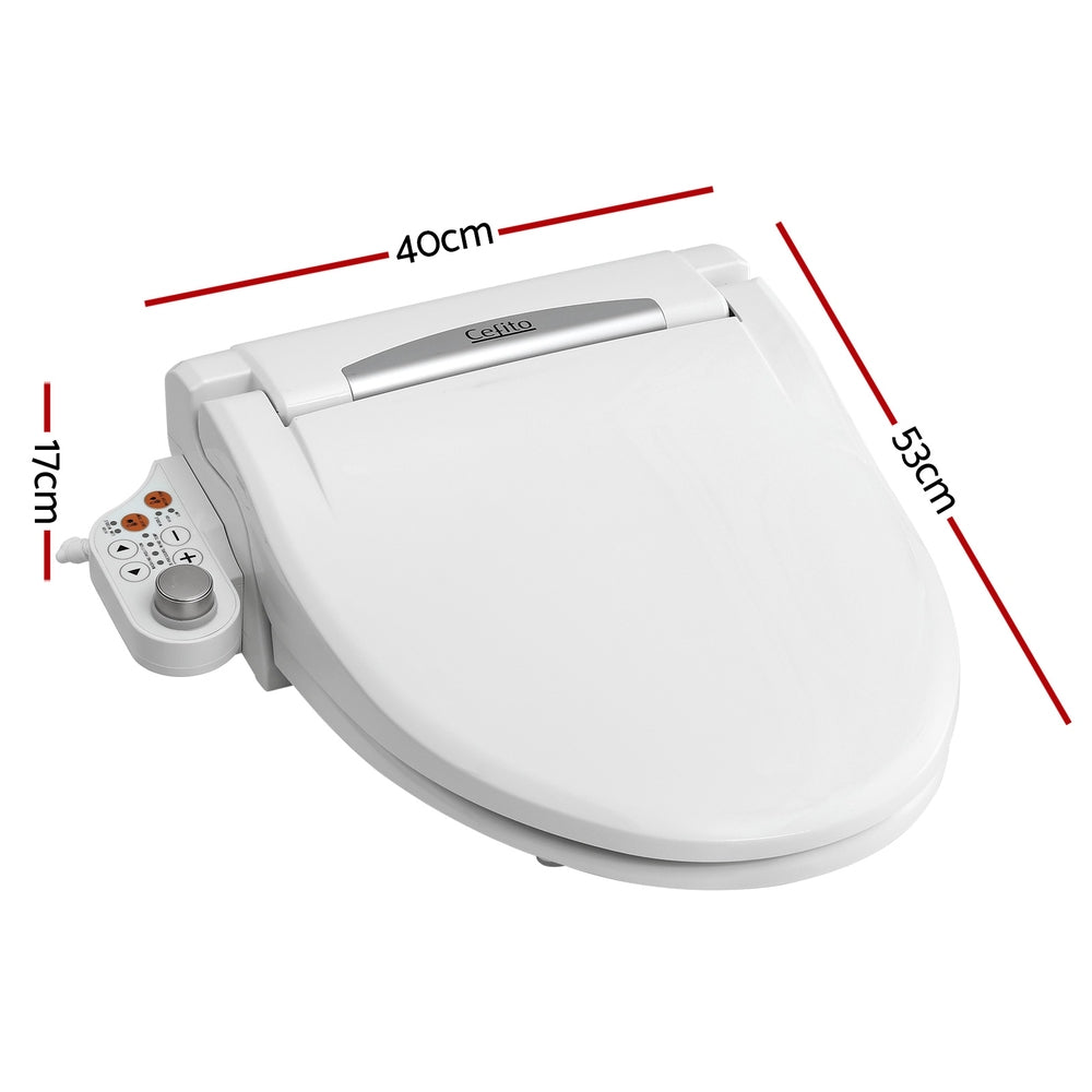 Cefito Electric Bidet Toilet Seat LED Night Light Heated Seat White
