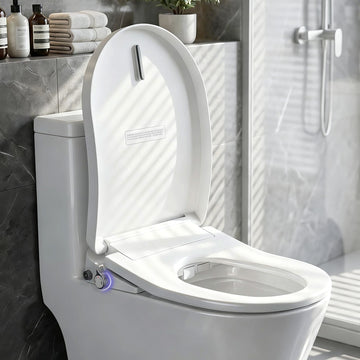 Cefito Electric Bidet Toilet Seat D-Shape Heated Air Dryer White