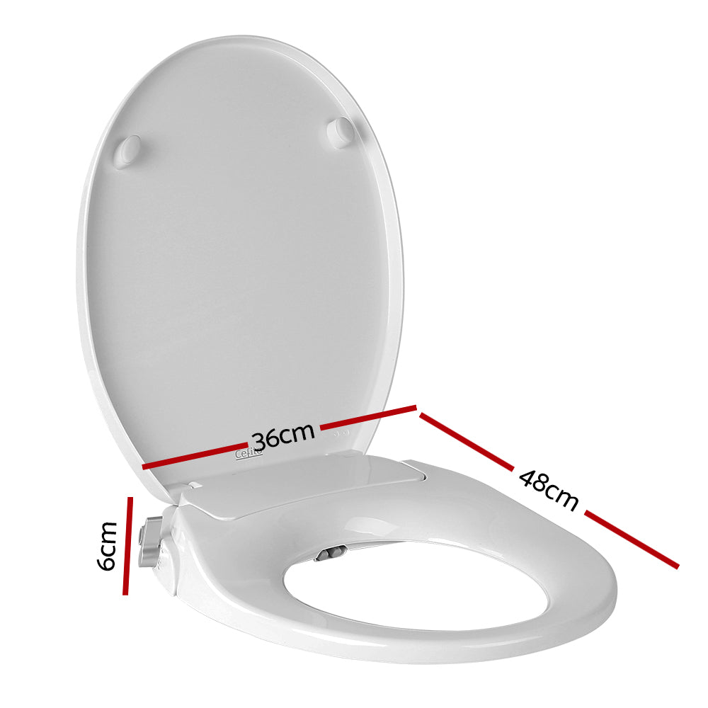 Cefito Non Electric Bidet Toilet Seat Auto Water Spray White