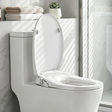 Cefito Non Electric Bidet Toilet Seat O-Shape Dual Nozzle White