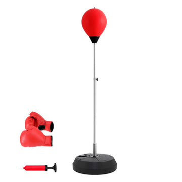 Everfit Punching Bag Stand 150cm Adjustable Freestanding Red Black