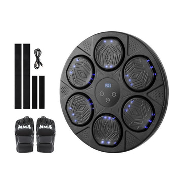 Everfit Music Boxing Machine Wall-Mounted Bluetooth LED Display with Gloves