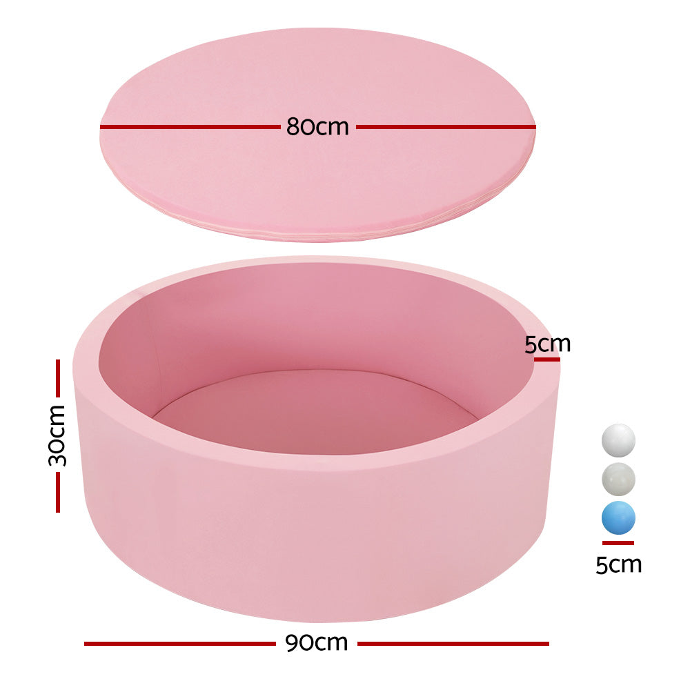 Keezi Kids Foam Ball Pit Play Pool 90cm with 200 Balls Pink