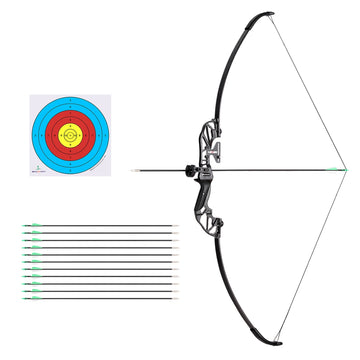 Everfit Recurve Bow Arrow Set for Beginners Green 55lbs 135cm
