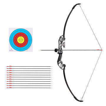 Everfit Recurve Bow Arrow Set for Beginners Red 55lbs 135cm