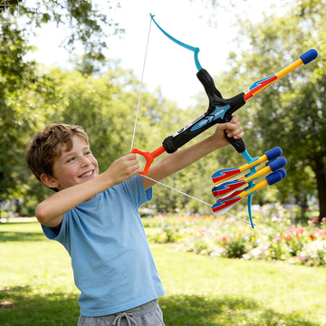 Keezi Kids Bow and Arrow Set with 6 Foam Arrows for Outdoor Archery Fun