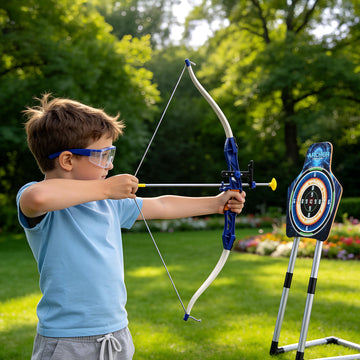 Keezi Kids Bow and Arrow Set with Standing Target and Suction Cup Arrows