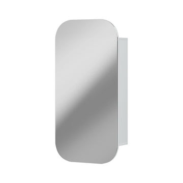 Cefito Oval Mirror Cabinet Bathroom Storage Wall Hung White 900mm