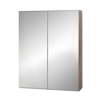 Cefito Soft Closing Oak Bathroom Mirror Cabinet Natural
