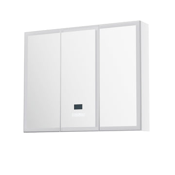 Cefito LED Mirror Cabinet 3-Door Bluetooth Anti-Fog White 900mm