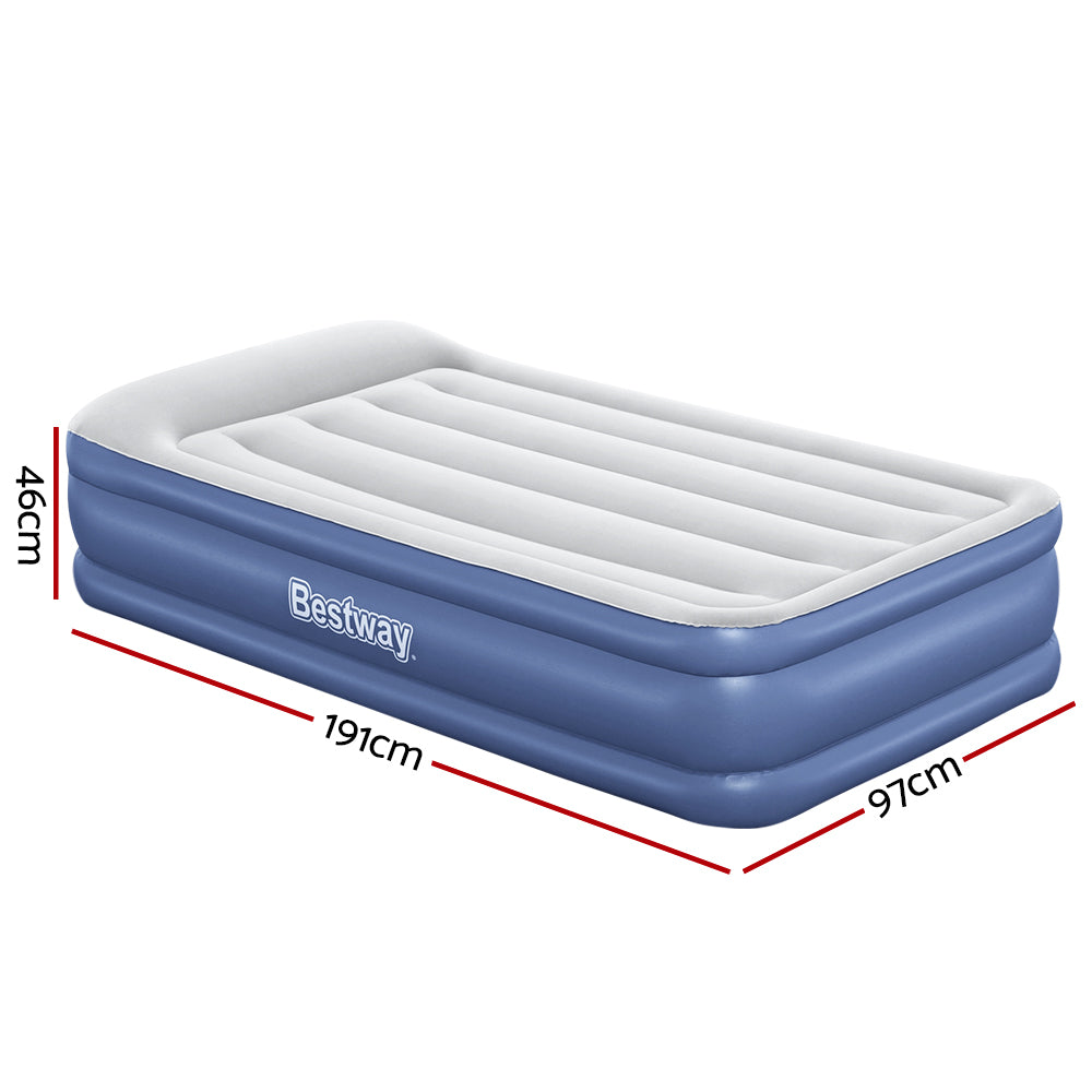Bestway Single Air Mattress Inflatable Bed 46cm Navy