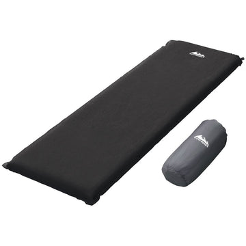 Weisshorn Self Inflating Camping Sleeping Mat 9.5cm Foam 187x66cm Black