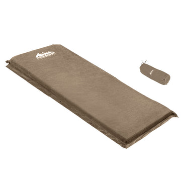 Weisshorn Self Inflating Sleeping Mat 9.5cm Thick Coffee