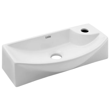 Cefito Ceramic Wall Mounted Basin 46cm White Nano Glazed
