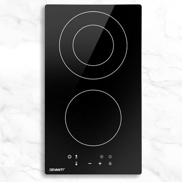 Devanti Ceramic Cooktop 30cm Black Glass