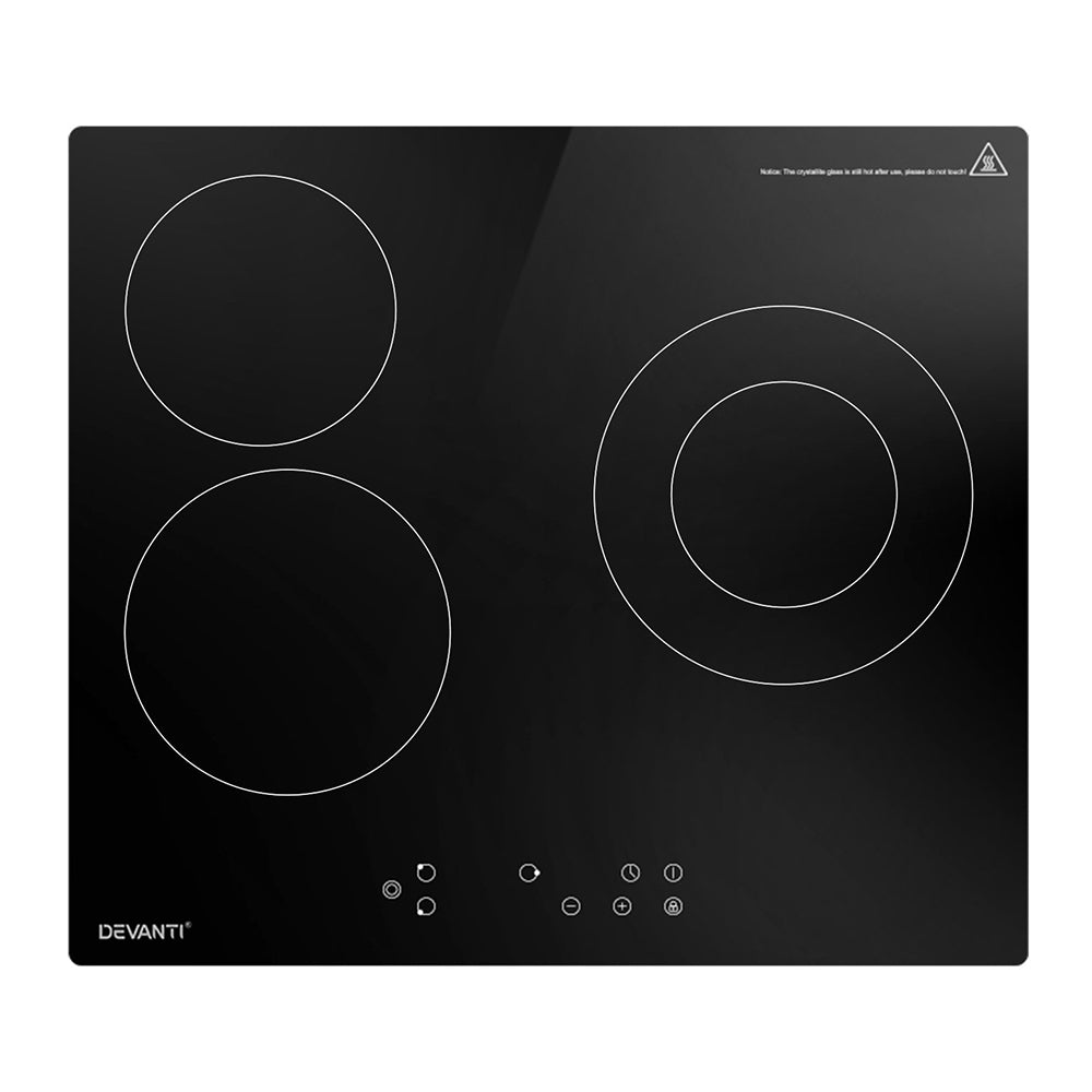 Devanti Built-in Ceramic Cooktop 60cm 4 Zone Touch Control 5200W