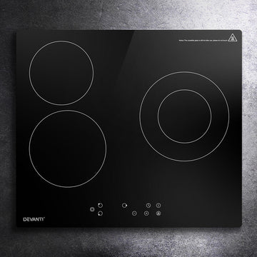 Devanti Built-in Ceramic Cooktop 60cm 4 Zone Touch Control 5200W