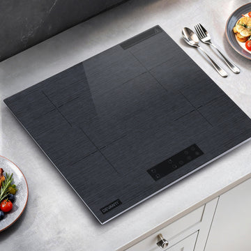 Devanti Ceramic Cooktop 4 Zone 60cm Touch Control Grey