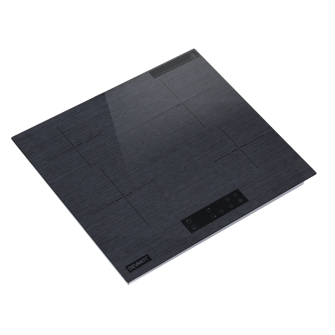 Devanti Ceramic Cooktop 4 Zone 60cm Touch Control Grey