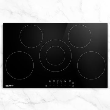 Devanti Ceramic Cooktop 90cm Black Glass
