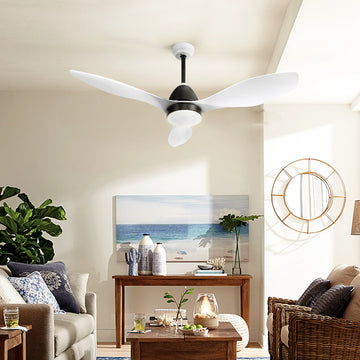 Devanti 48 inch Ceiling Fan with LED Light Remote White