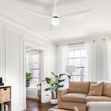 Devanti 52 inch Ceiling Fan with LED Light Remote White