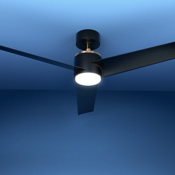 Devanti Ceiling Fan with LED Light and Remote 52-inch Black
