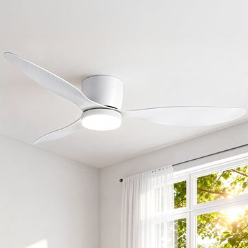 Devanti DC Motor Ceiling Fan 52 Inch White with LED Light Remote