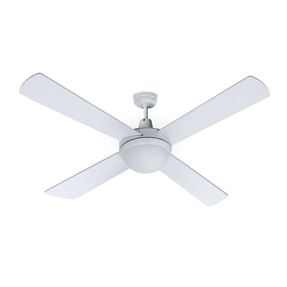 Devanti 52 inch Ceiling Fan with LED Light Remote White